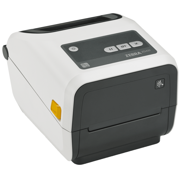 Zebra ZD421t Healthcare, 8 Punkte/mm (203dpi), RTC, USB, USB-Host, BT (BLE), Ethernet, weiß