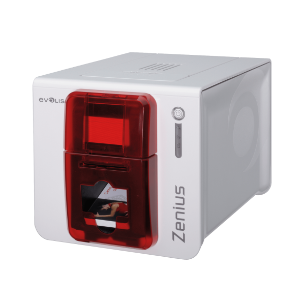 Evolis Zenius Expert, einseitig, 12 Punkte/mm (300dpi), USB, Ethernet, rot