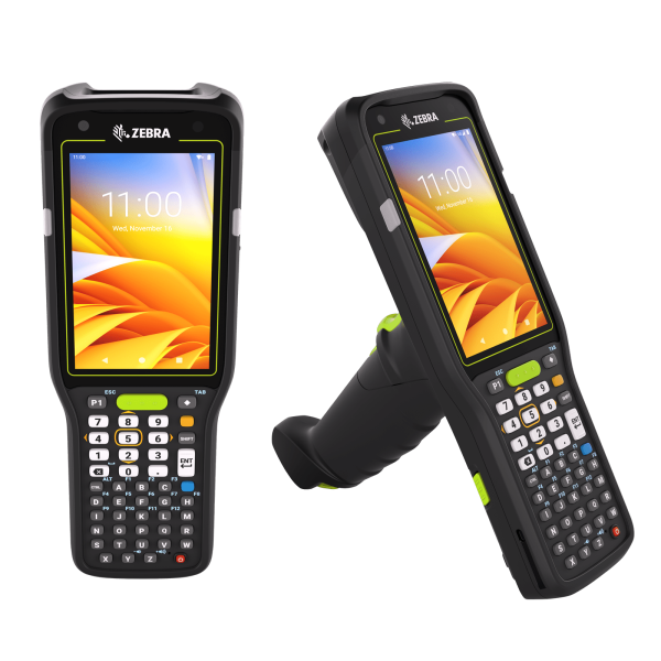Zebra MC3400 Expanded, 2D, SE4770, 10,5cm (4), Num., Gun, IST, hot-swap, USB-C, BT, WLAN (WLAN), NFC, Android, GMS